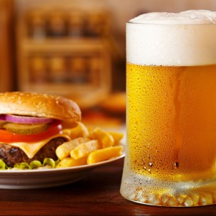 Burger Meal & Beer